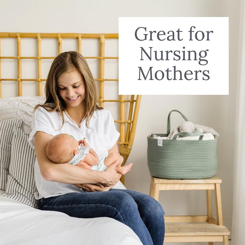 Natemia Baby Diaper Caddy Organizer - Baby Shower Basket for Gifts - Nursery Storage for Diapers, Wipes, Breast Pump - Portable Organizer and Gift Bag - Newborn Essentials - Image 5